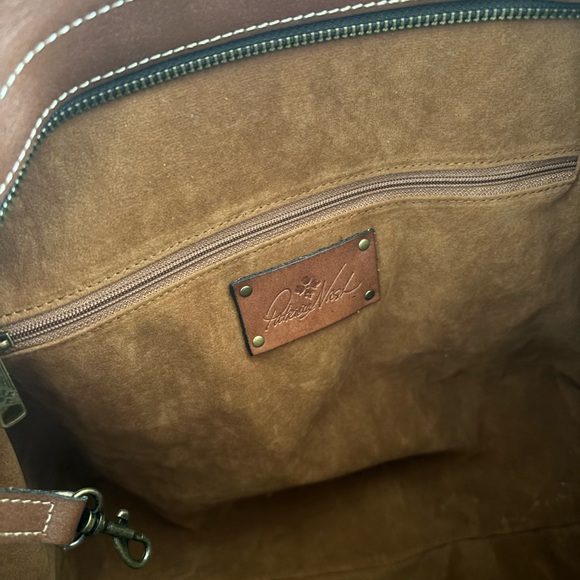 Classic Patricia Nash signature map Treviso 2 handled  purse with tags - Picture 3 of 7